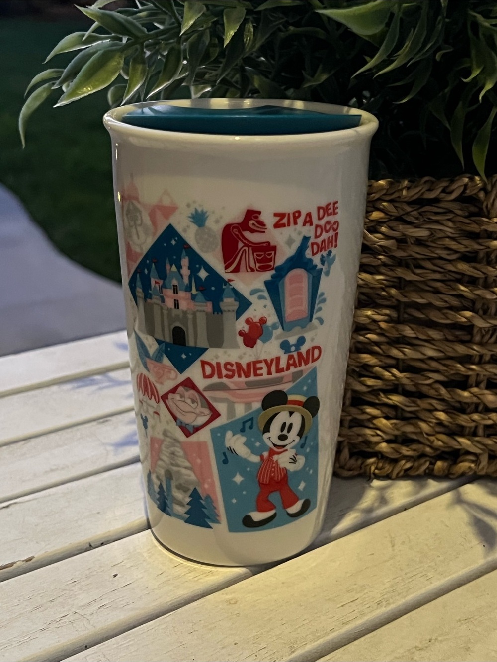 Disney Disneyland Ceramic Travel Mug - with Splash Mountain